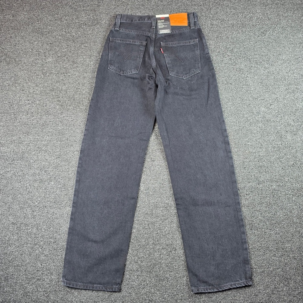 Levis Dad Jeans P'Pa Gray Denim Womens 23 (Fits 25x28) Low Straight Relaxed NEW